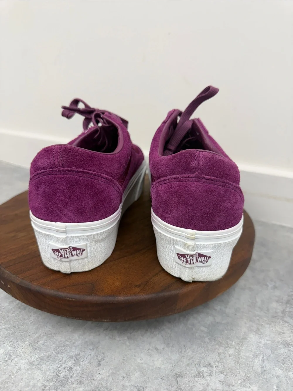 Vans Plum Suede Platform Lace-Up Sneakers